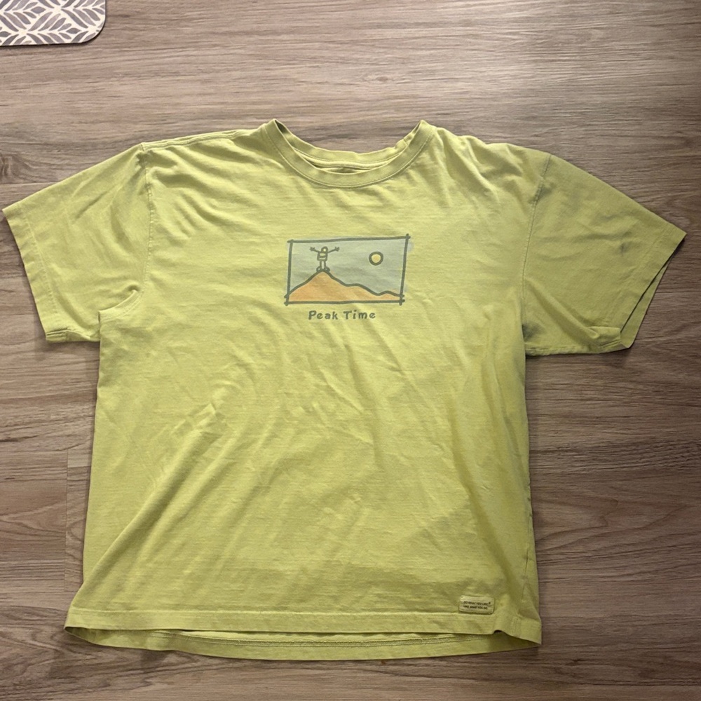 Life Is Good Peak Time Graphic Tee - Light Yellow
